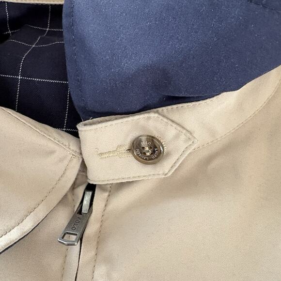 Polo Ralph Lauren Jacket Men’s XXL Beige Harrington Windbreaker Flannel Lined - Picture 8 of 14
